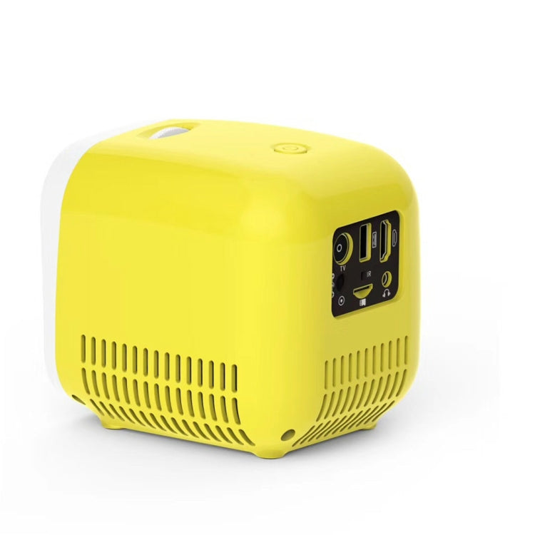 L1 Children Projector Mini LED Portable Home Speaker Projector, US Plug(Yellow) - LED Projector by PMC Jewellery | Online Shopping South Africa | PMC Jewellery | Buy Now Pay Later Mobicred