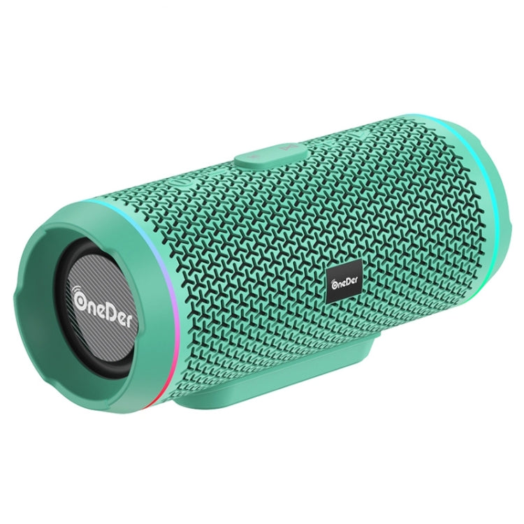 Oneder V10 Bluetooth 5.0 Color Dual LED lights, TWS Connection Function, 10W Stereo CD Quality，Support TF Card & USB Drive & AUX & FM(Green) - Desktop Speaker by OneDer | Online Shopping South Africa | PMC Jewellery | Buy Now Pay Later Mobicred