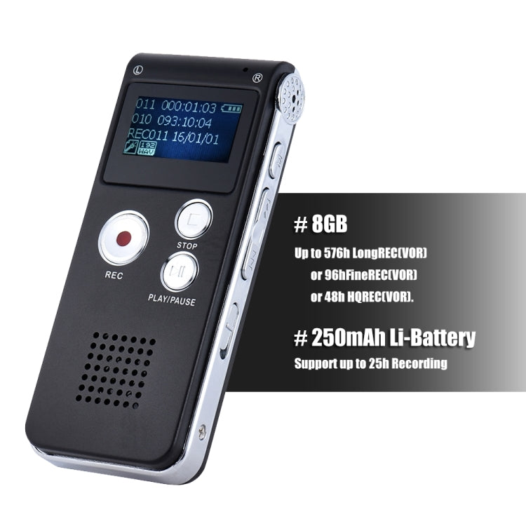 SK-012 8GB Voice Recorder USB Professional Dictaphone  Digital Audio With WAV MP3 Player VAR   Function Record(Purple) - Other Style by PMC Jewellery | Online Shopping South Africa | PMC Jewellery | Buy Now Pay Later Mobicred