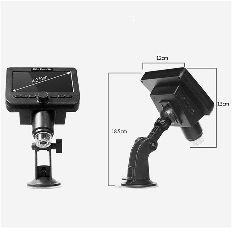 Handheld Digital Microscope 1000 Times Electronic Magnifying Glass WiFi With Screen Integrated Microscope （Black） - Digital Microscope by PMC Jewellery | Online Shopping South Africa | PMC Jewellery | Buy Now Pay Later Mobicred