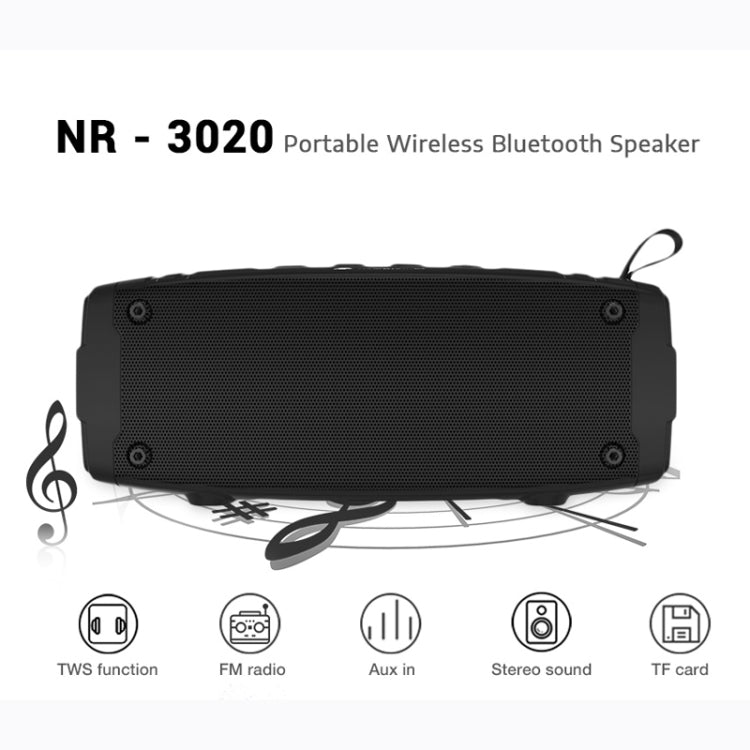 NewRixing NR-3020 Outdoor TWS Wireless Bluetooth Stereo Waterproof Dustproof Shockproof Speaker(Red) - Desktop Speaker by NewRixing | Online Shopping South Africa | PMC Jewellery | Buy Now Pay Later Mobicred