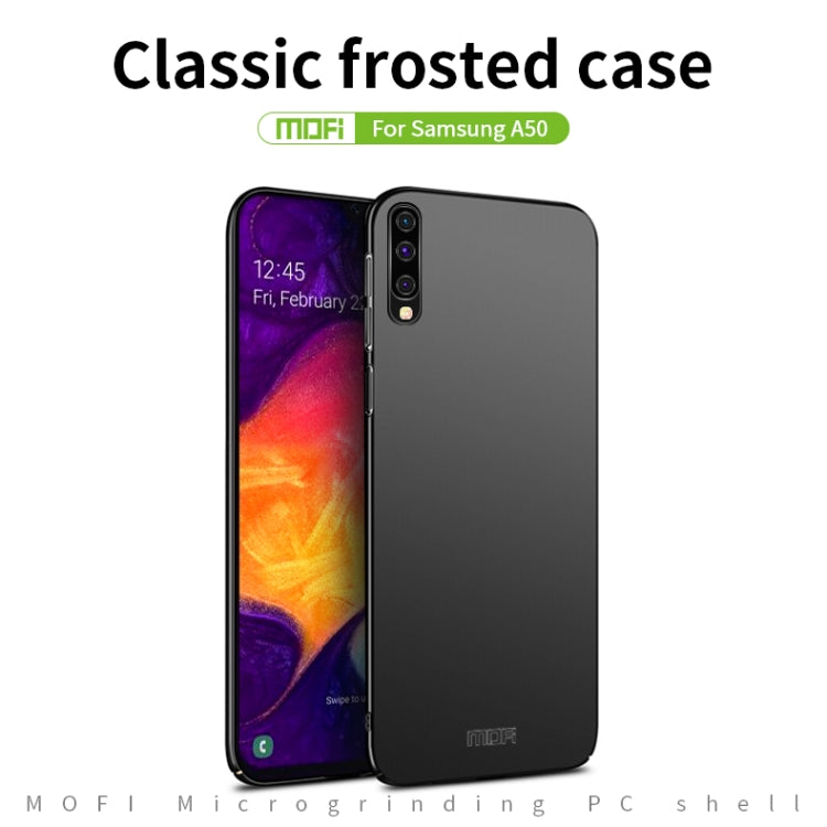 For Galaxy A50 MOFI Frosted PC Ultra-thin Hard Case(Gold) - Galaxy Phone Cases by MOFI | Online Shopping South Africa | PMC Jewellery