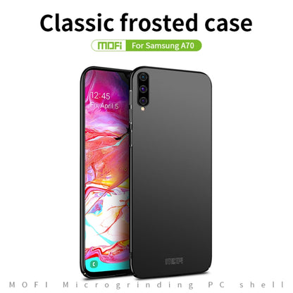 For Galaxy A70 MOFI Frosted PC Ultra-thin Hard Case(Gold) - Galaxy Phone Cases by MOFI | Online Shopping South Africa | PMC Jewellery