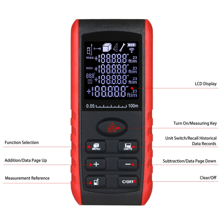 E100 Laser Rangefinder Laser Distance Meter Measuring Device Digital Handheld Tools Module Range 100m Range Finder - Laser Rangefinder by PMC Jewellery | Online Shopping South Africa | PMC Jewellery | Buy Now Pay Later Mobicred