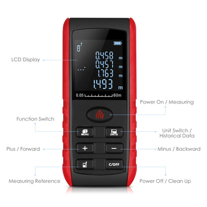 E60 Laser Rangefinder Laser Distance Meter Measuring Device Digital Handheld Tools Module Range 60m Range Finder - Laser Rangefinder by PMC Jewellery | Online Shopping South Africa | PMC Jewellery | Buy Now Pay Later Mobicred