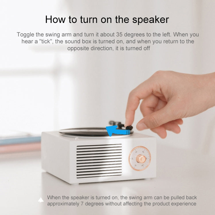 X10 Atomic Bluetooth Speakers Retro Vinyl Player Desktop Wireless Creative Multifunction Mini Stereo Speakers(Elegant White) - Desktop Speaker by PMC Jewellery | Online Shopping South Africa | PMC Jewellery | Buy Now Pay Later Mobicred