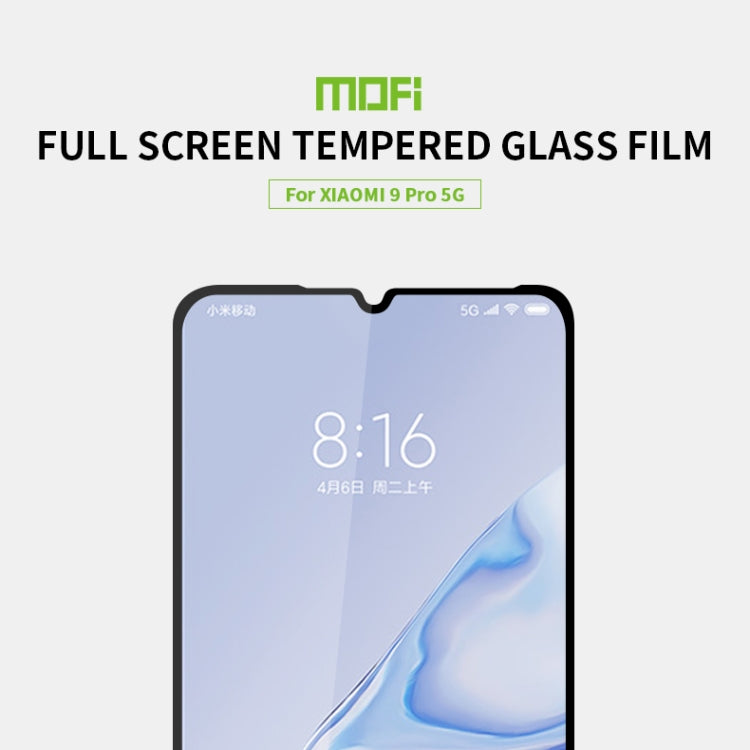 For Xiaomi 9 Pro MOFI 9H 2.5D Full Screen Tempered Glass Film(Black) -  by MOFI | Online Shopping South Africa | PMC Jewellery