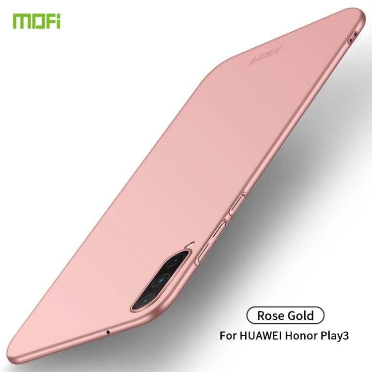 For Huawei Honor Play 3 MOFI Frosted PC Ultra-thin Hard Case(Rose gold) - Honor Cases by MOFI | Online Shopping South Africa | PMC Jewellery