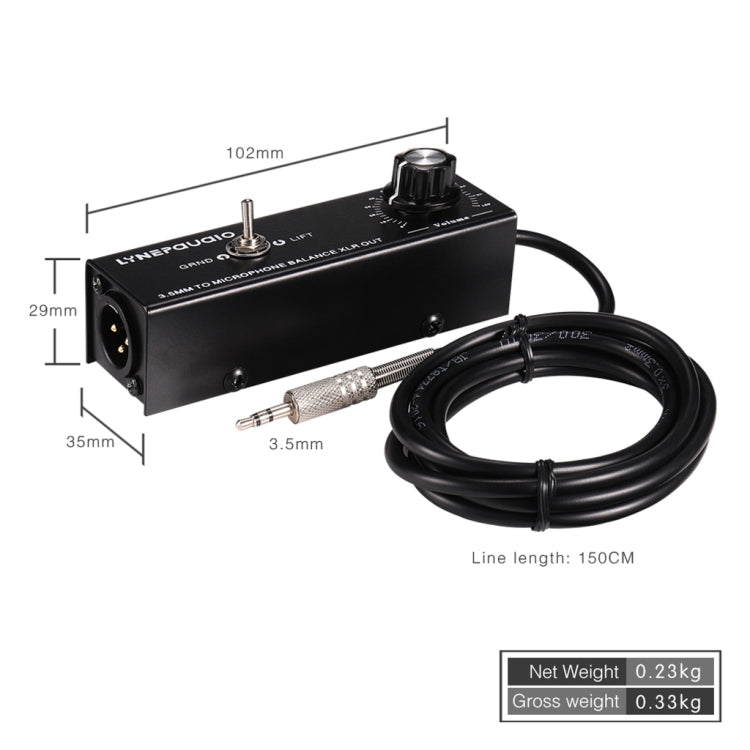 B012 Professional Stereo Signal Converted to Microphone Balanced Signal Output -  by PMC Jewellery | Online Shopping South Africa | PMC Jewellery | Buy Now Pay Later Mobicred