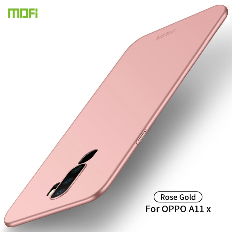 For  OPPO A11x MOFI Frosted PC Ultra-thin Hard Case(Rose gold) - OPPO Cases by MOFI | Online Shopping South Africa | PMC Jewellery