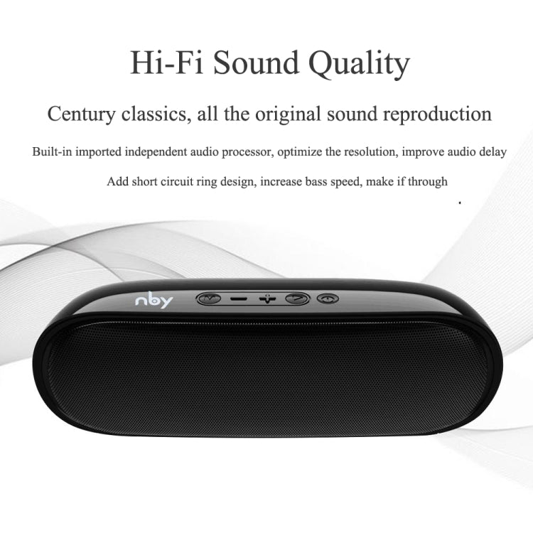 NBY 4070 Portable Bluetooth Speaker 3D Stereo Sound Surround Speakers, Support FM, TF, AUX, U-disk(White) - Desktop Speaker by NBY | Online Shopping South Africa | PMC Jewellery | Buy Now Pay Later Mobicred