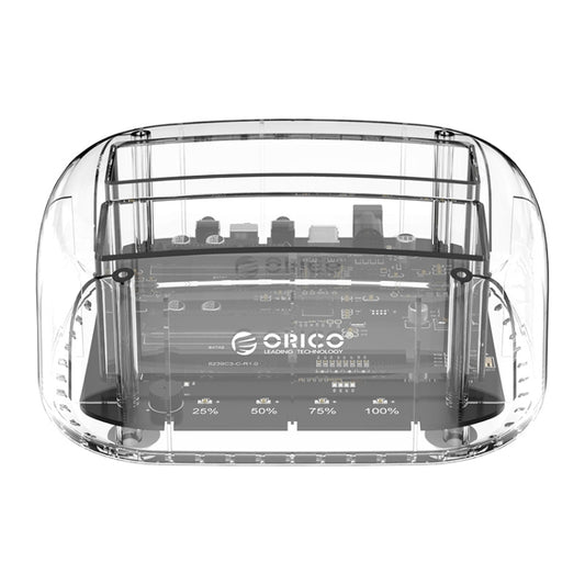 ORICO 6239U3 3.5/2.5inch 2 Bay Transparent USB3.0 Ordinary Reading & Writing Hard Drive Dock - HDD Enclosure by ORICO | Online Shopping South Africa | PMC Jewellery | Buy Now Pay Later Mobicred