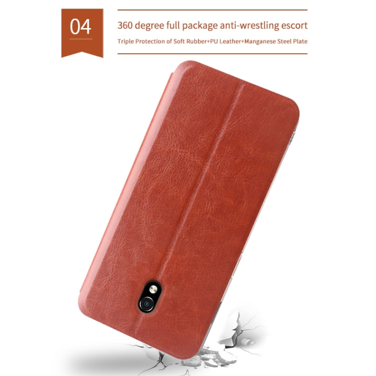 For Xiaomi RedMi 8A MOFI Rui Series Classical Leather Flip Leather Case With Bracket Embedded Steel Plate All-inclusive(Red) - Xiaomi Cases by MOFI | Online Shopping South Africa | PMC Jewellery