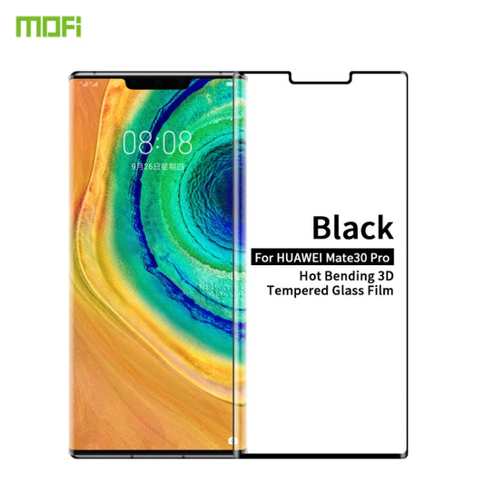 For Huawei Mate 30 Pro MOFI 9H 3D Explosion Proof Thermal Bending Full Screen Covered With Tempered Glass Film(Black) - Huawei Tempered Glass by MOFI | Online Shopping South Africa | PMC Jewellery