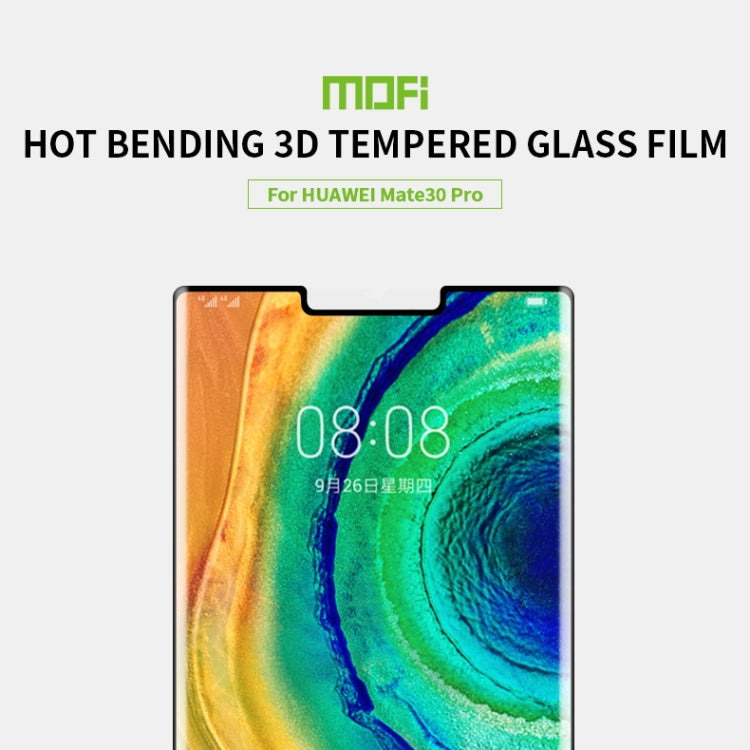 For Huawei Mate 30 Pro MOFI 9H 3D Explosion Proof Thermal Bending Full Screen Covered With Tempered Glass Film(Black) - Huawei Tempered Glass by MOFI | Online Shopping South Africa | PMC Jewellery