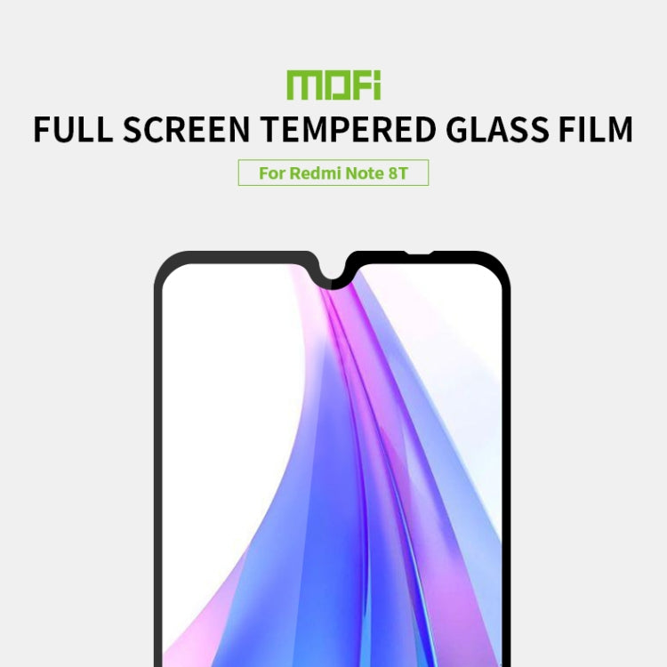 For Xiaomi Redmi Note 8T MOFI 9H 2.5D Full Screen Tempered Glass Film(Black) -  by MOFI | Online Shopping South Africa | PMC Jewellery