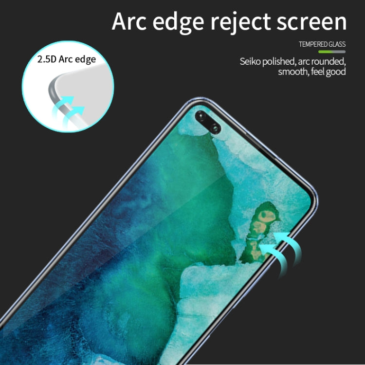 For Huawei Honor V30 MOFI 9H 2.5D Full Screen Tempered Glass Film(Black) - Honor Tempered Glass by MOFI | Online Shopping South Africa | PMC Jewellery