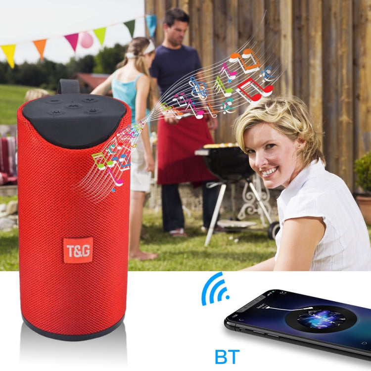 T&G TG113 Portable Bluetooth Speakers Waterproof Stereo Outdoor Loudspeaker MP3 Bass Sound Box with FM Radio(Black) - Desktop Speaker by T&G | Online Shopping South Africa | PMC Jewellery | Buy Now Pay Later Mobicred