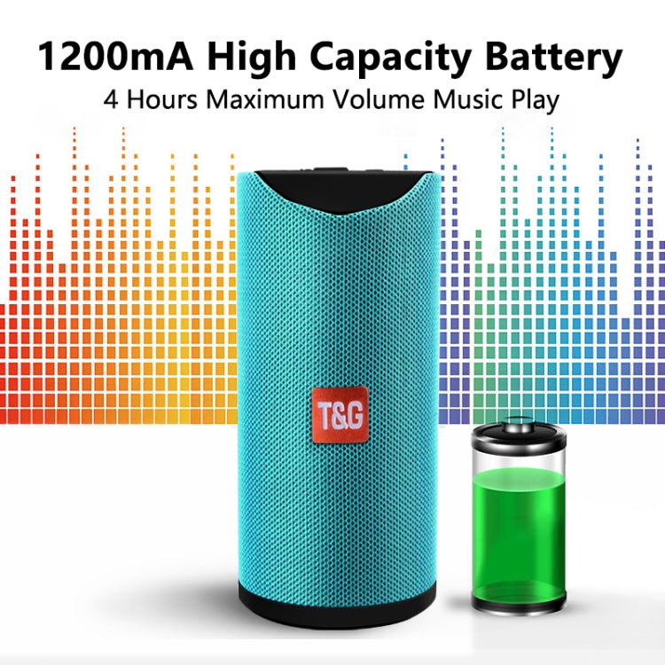 T&G TG113 Portable Bluetooth Speakers Waterproof Stereo Outdoor Loudspeaker MP3 Bass Sound Box with FM Radio(Gray) - Desktop Speaker by T&G | Online Shopping South Africa | PMC Jewellery | Buy Now Pay Later Mobicred