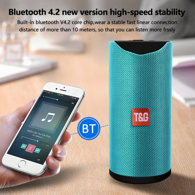 T&G TG113 Portable Bluetooth Speakers Waterproof Stereo Outdoor Loudspeaker MP3 Bass Sound Box with FM Radio(Red) - Desktop Speaker by T&G | Online Shopping South Africa | PMC Jewellery | Buy Now Pay Later Mobicred