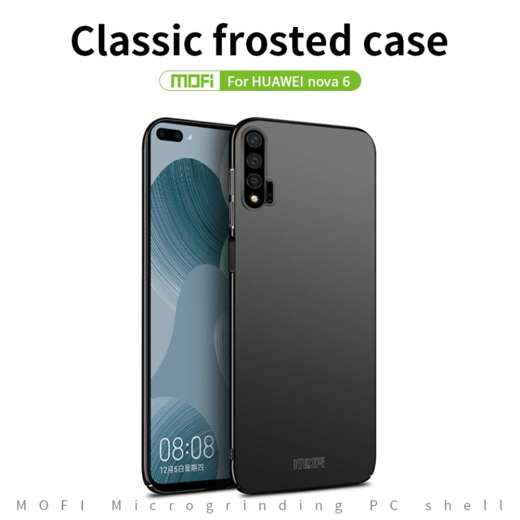 For Huawei Nova 6 MOFI Frosted PC Ultra-thin Hard Case(Black) - Huawei Cases by MOFI | Online Shopping South Africa | PMC Jewellery