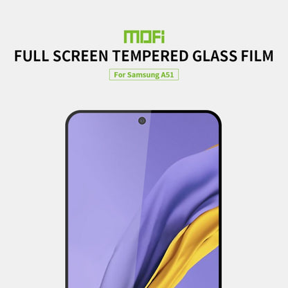 For Galaxy A51 MOFI 9H 2.5D Full Screen Tempered Glass Film(Black) - Galaxy Tempered Glass by MOFI | Online Shopping South Africa | PMC Jewellery