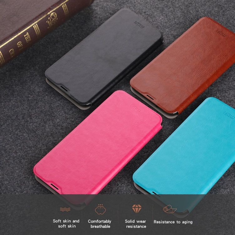 For Xiaomi Mi CC9 Pro / Mi Note10 / Mi Note10 Pro MOFI Rui Series Classical Leather Flip Leather Case With Bracket Embedded Steel Plate All-inclusive(Blue) - Xiaomi Cases by MOFI | Online Shopping South Africa | PMC Jewellery