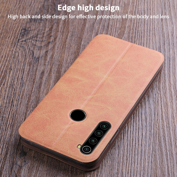 For Xiaomi RedMi Note8T MOFI Crazy Horse Texture Horizontal Flip Protective Leather Case(Brown) - Xiaomi Cases by MOFI | Online Shopping South Africa | PMC Jewellery