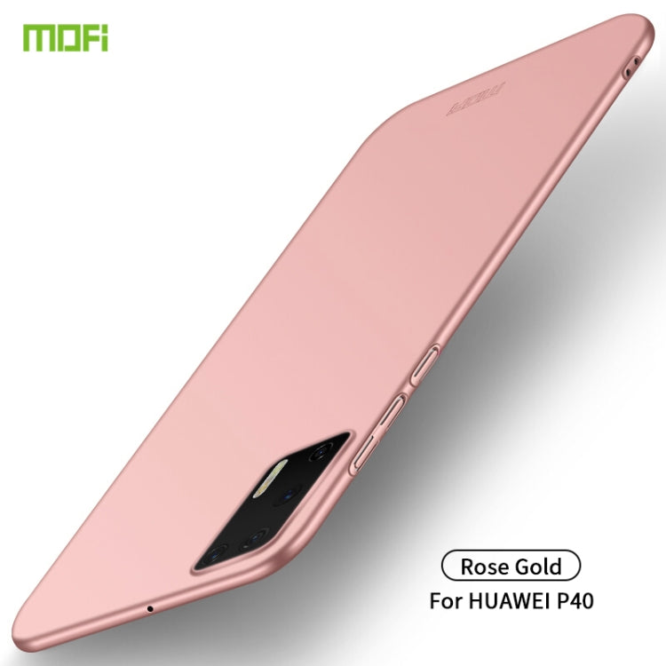 For Huawei P40 MOFI Frosted PC Ultra-thin Hard Case(Rose Gold) - Huawei Cases by MOFI | Online Shopping South Africa | PMC Jewellery