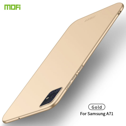 For Galaxy A71 MOFI Frosted PC Ultra-thin Hard Case(Gold) - Galaxy Phone Cases by MOFI | Online Shopping South Africa | PMC Jewellery