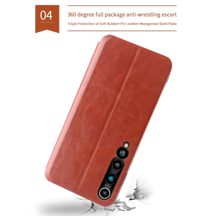 For Xiaomi Mi 10 Pro MOFI Rui Series Classical Leather Embedded Steel Plate All-inclusive Horizontal Flip PU Leather Case(Red) - Xiaomi Cases by MOFI | Online Shopping South Africa | PMC Jewellery