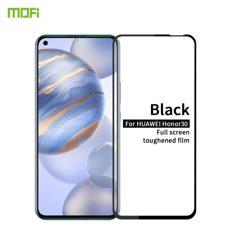 For Huawei Honor 30 / Nova7 MOFI 9H 2.5D Full Screen Tempered Glass Film(Black) - Honor Tempered Glass by MOFI | Online Shopping South Africa | PMC Jewellery