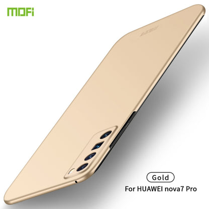 For Huawei Nova 7 Pro MOFI Frosted PC Ultra-thin Hard Case(Gold) - Huawei Cases by MOFI | Online Shopping South Africa | PMC Jewellery