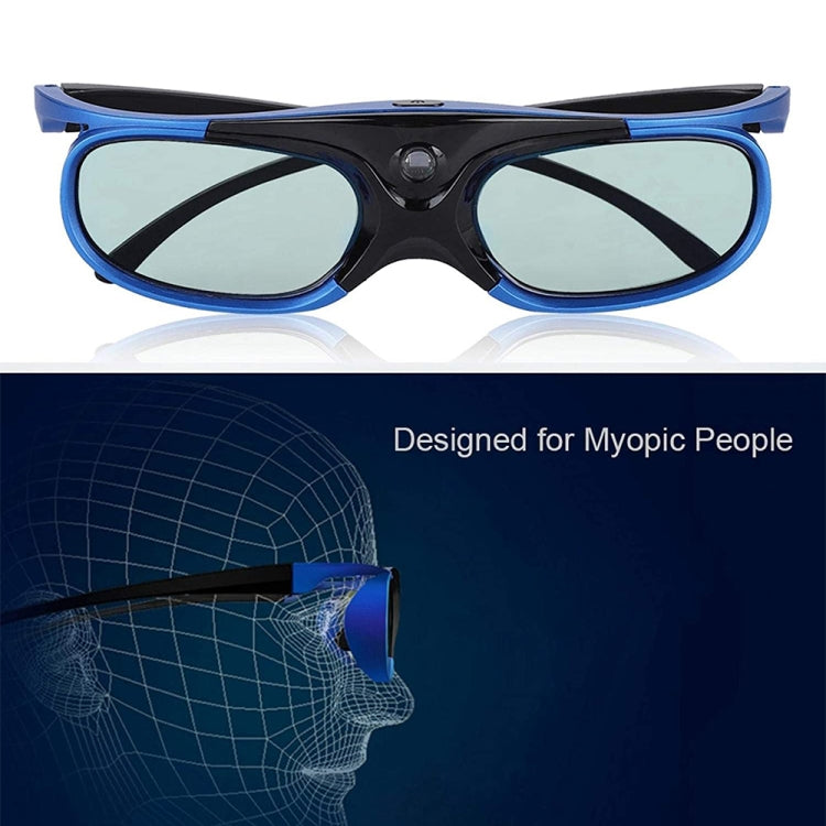 Active Shutter Rechargeable 3D Glasses Support 96HZ/120HZ/144HZ For XGIMI Z4X Z5 H1 JmGo G1 G3 X1 BenQ Acer & DLP LINK Projector - VR Headset by PMC Jewellery | Online Shopping South Africa | PMC Jewellery