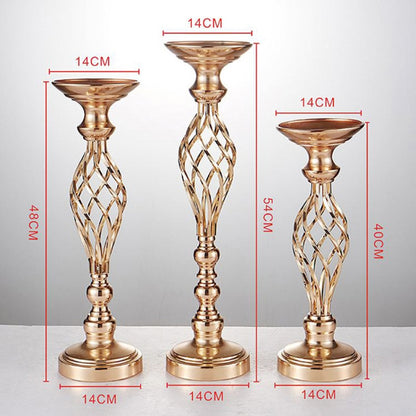 Gold Plated Wrought Iron Candlestick Window Wedding Props Decoration, Size:48cm - Candles & Candle Holders by PMC Jewellery | Online Shopping South Africa | PMC Jewellery