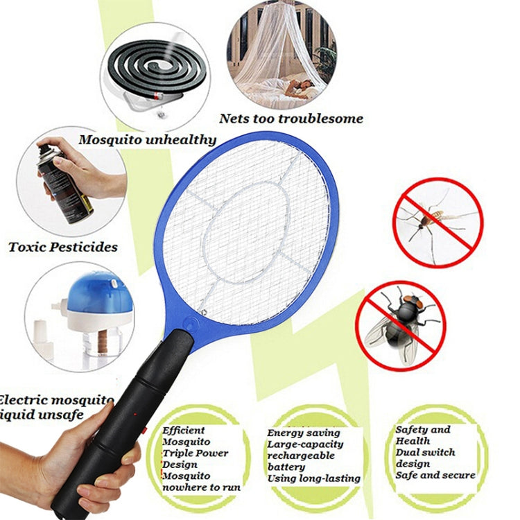 Hand Racket Mosquito Swatter Insect Home Garden Pest Bug Fly Mosquito Zapper Swatter Killer Electric Fly Swatter(Red) - Fly Swatter by PMC Jewellery | Online Shopping South Africa | PMC Jewellery | Buy Now Pay Later Mobicred