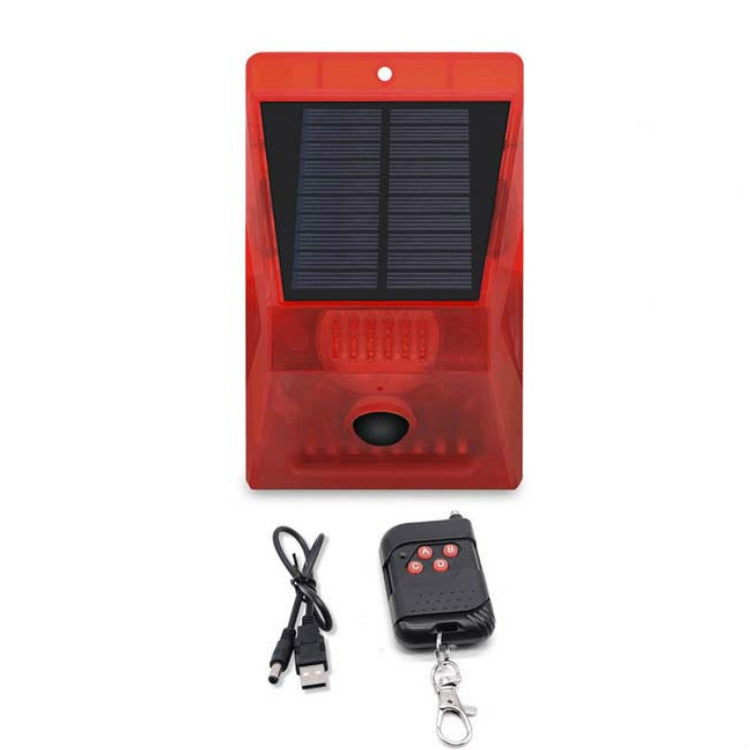 129dB Solar Alarm Light Human Body Induction Remote Control Alarm Farm Anti-theft Drive Object Sound and Light Alarm Light, Style:N911C English - Alarm System by PMC Jewellery | Online Shopping South Africa | PMC Jewellery