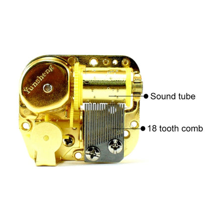 Eight-tone Gold-plated Bar Repair Parts DIY Sky City Paperback Music Box(Meet) - Music Box by PMC Jewellery | Online Shopping South Africa | PMC Jewellery | Buy Now Pay Later Mobicred