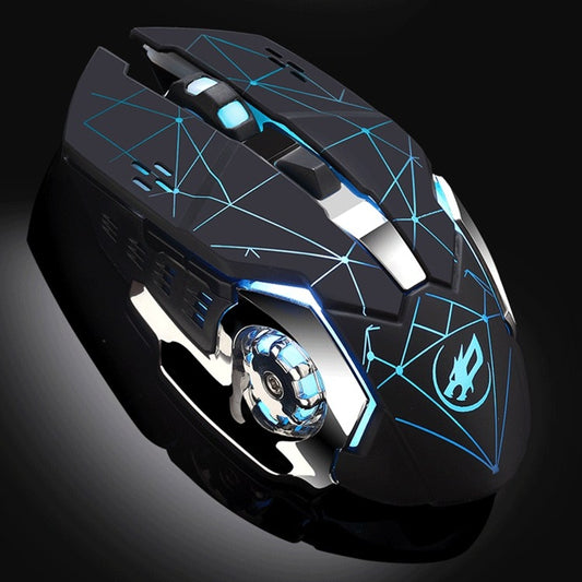 WARWOLF  Q8 Wireless Rechargeable Mouse Glowing Gaming Mouse(Black) - Wireless Mice by PMC Jewellery | Online Shopping South Africa | PMC Jewellery | Buy Now Pay Later Mobicred