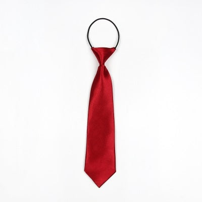 Solid Color Casual Rubber Band Lazy Tie for Children(Red) - Tie clip by PMC Jewellery | Online Shopping South Africa | PMC Jewellery