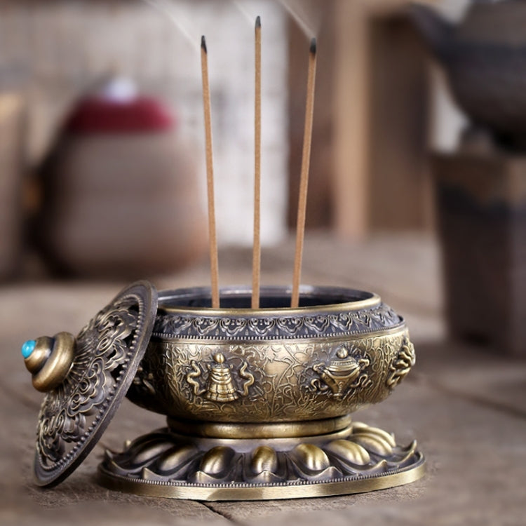 Unique Mosquito Incense Burner Mosquito Coil Holder with Metal Mesh Cover(Bronze) - Mosquito Coil Tray by PMC Jewellery | Online Shopping South Africa | PMC Jewellery | Buy Now Pay Later Mobicred