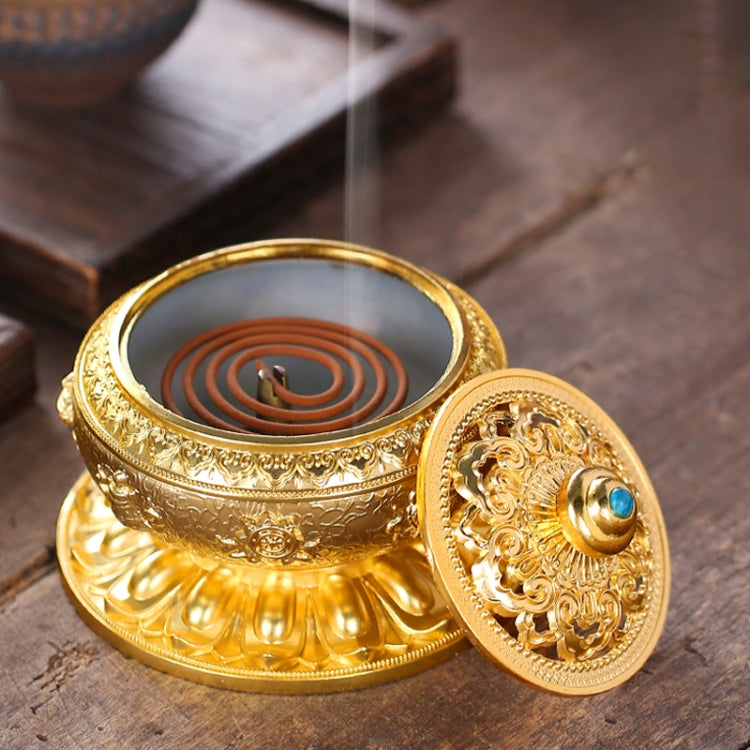 Unique Mosquito Incense Burner Mosquito Coil Holder with Metal Mesh Cover(Gold) - Mosquito Coil Tray by PMC Jewellery | Online Shopping South Africa | PMC Jewellery | Buy Now Pay Later Mobicred