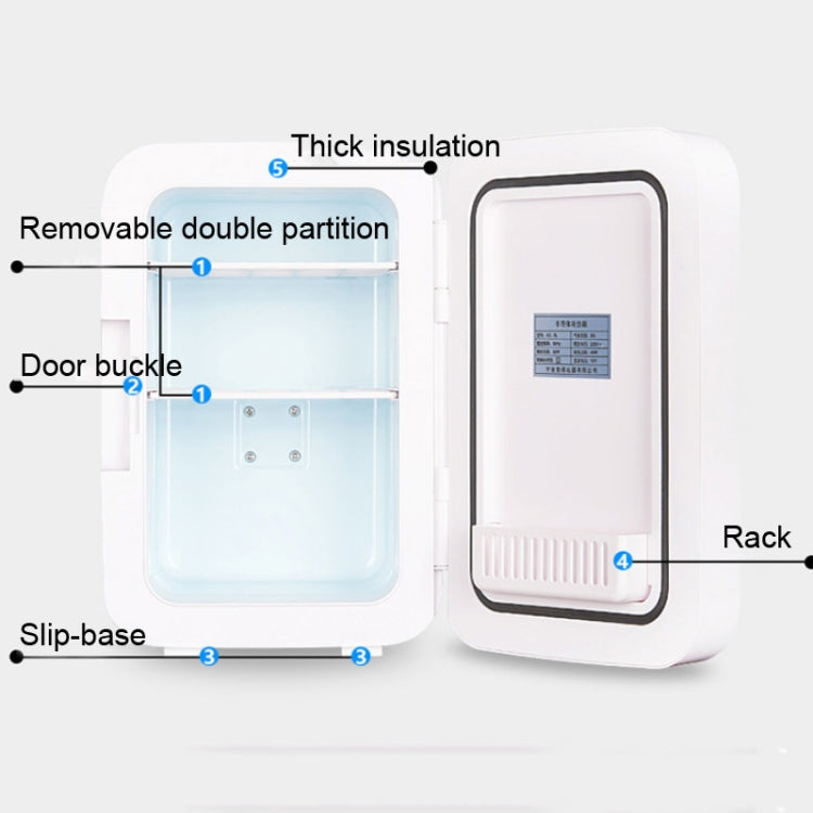 Somate SMT-8L Digital Display Car Home Dual-use Mini Refrigerator, Color:Blue, Specification:CN Plug - Refrigerators & Accessories by PMC Jewellery | Online Shopping South Africa | PMC Jewellery | Buy Now Pay Later Mobicred