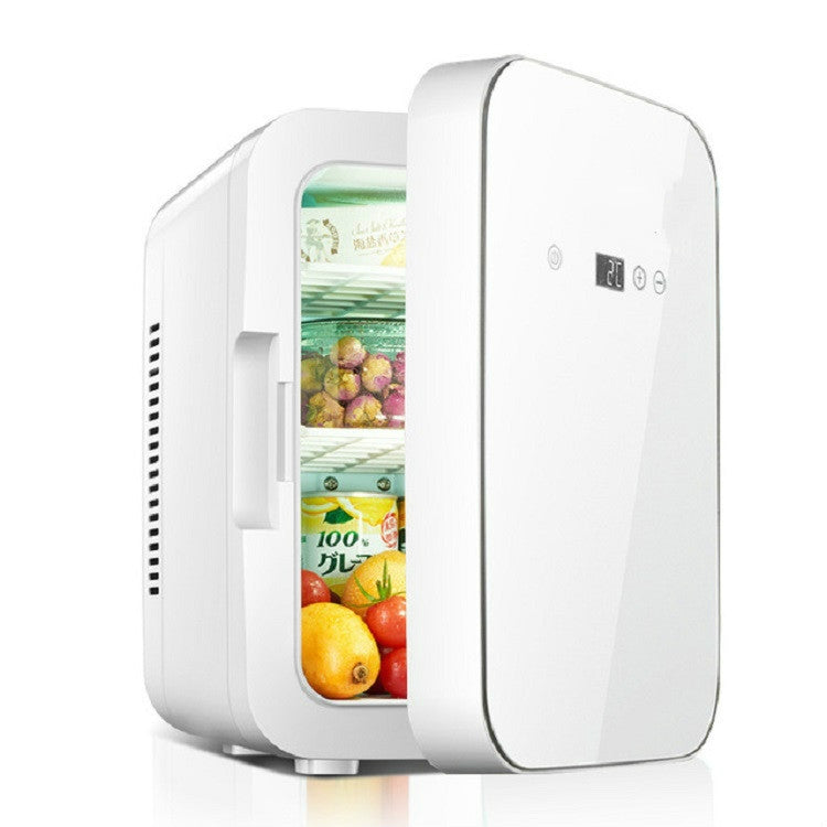 Somate SMT-8L Digital Display Car Home Dual-use Mini Refrigerator, Color:White Tempering Door, Specification:CN Plug - Refrigerators & Accessories by PMC Jewellery | Online Shopping South Africa | PMC Jewellery | Buy Now Pay Later Mobicred