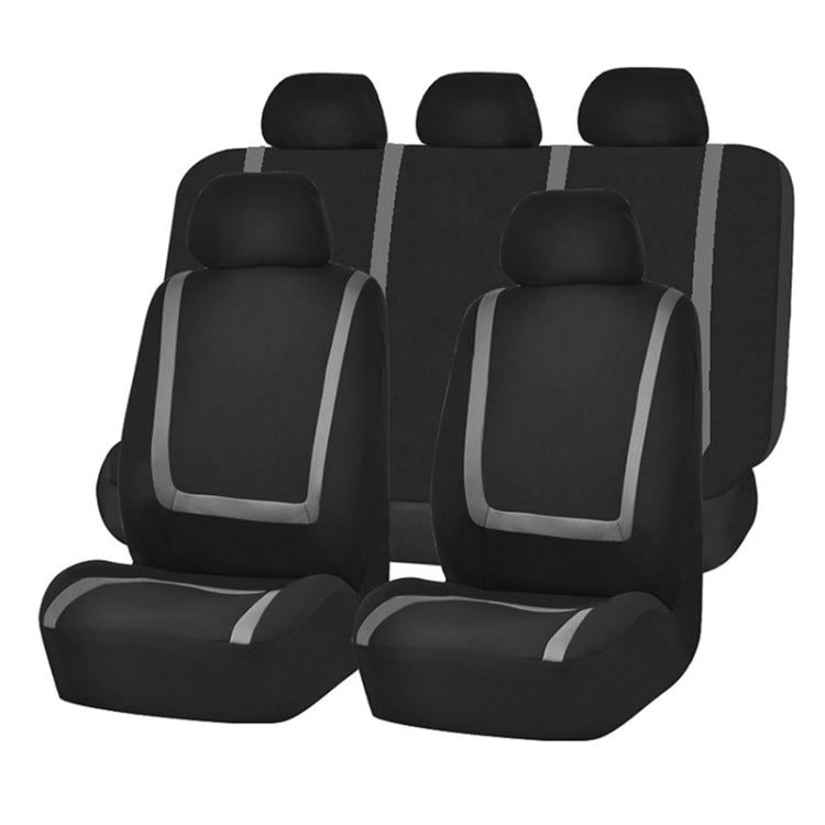 Universal Car Seat Cover Polyester Fabric Automobile Seat Covers Car Seat Cover Vehicle Seat Protector Interior Accessories 4pcs Set Black - Seat Accessories by PMC Jewellery | Online Shopping South Africa | PMC Jewellery | Buy Now Pay Later Mobicred