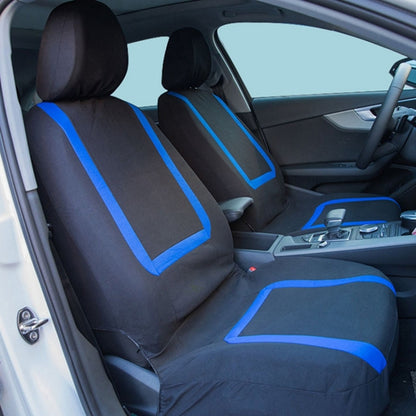 Universal Car Seat Cover Polyester Fabric Automobile Seat Covers Car Seat Cover Vehicle Seat Protector Interior Accessories 9pcs Set Blue - Seat Accessories by PMC Jewellery | Online Shopping South Africa | PMC Jewellery