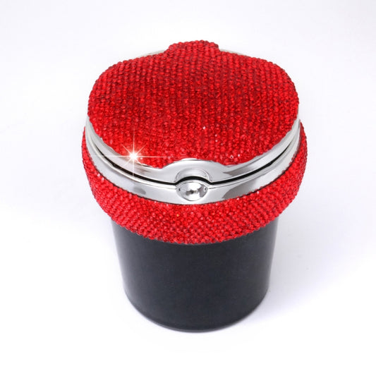 Studded Diamond Car Ashtray with Led Lamp(Red) - Ashtrays by PMC Jewellery | Online Shopping South Africa | PMC Jewellery | Buy Now Pay Later Mobicred