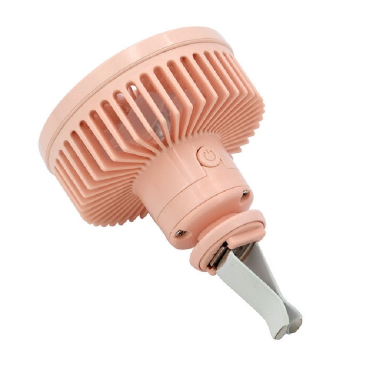 Car Vent Fan Multi-function USB Interface Mini LED Lamp Car Fan(Pink) - Heating & Fans by PMC Jewellery | Online Shopping South Africa | PMC Jewellery | Buy Now Pay Later Mobicred