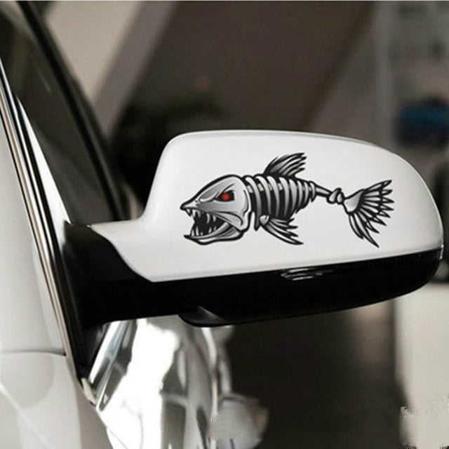 10 PCS Horror Skeleton Shark Fishing Daren Cover Scratch Reflective Waterproof Personality Body Sticker 25*13cm - Decorative Sticker by PMC Jewellery | Online Shopping South Africa | PMC Jewellery | Buy Now Pay Later Mobicred