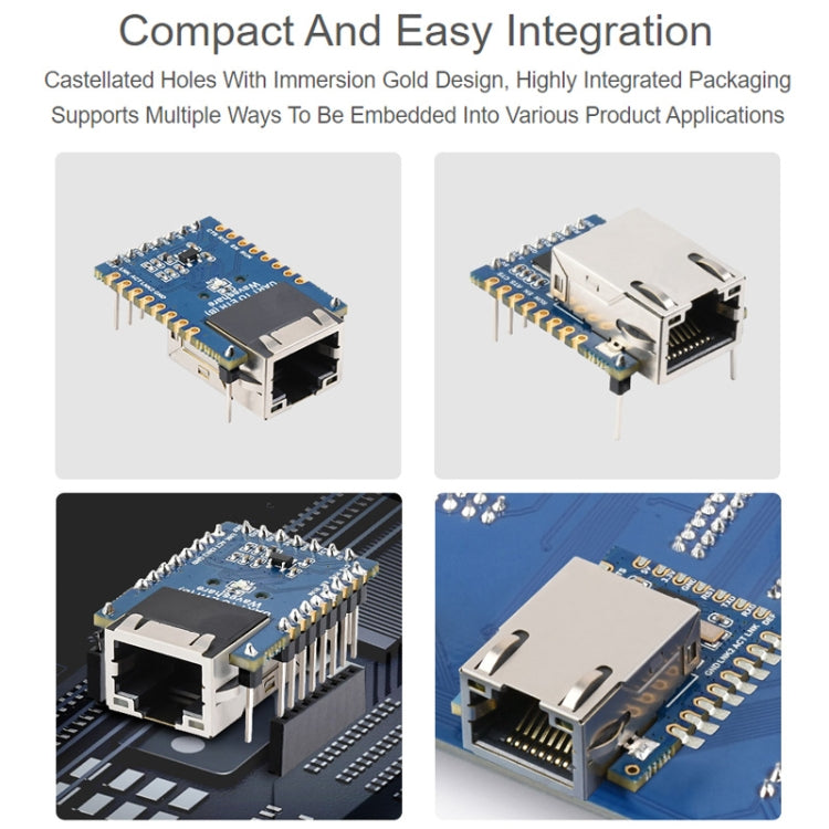 Waveshare UART TO ETH (B) TTL UART To Ethernet Mini Module - Module by Waveshare | Online Shopping South Africa | PMC Jewellery | Buy Now Pay Later Mobicred